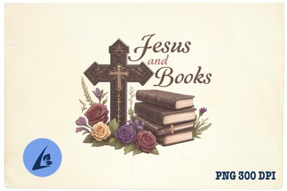 All I Need Is Jesus and Books PNG