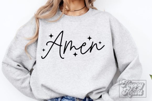 Amen SVG - Religious Quote - Christian Graphics for Local Crafts Branding