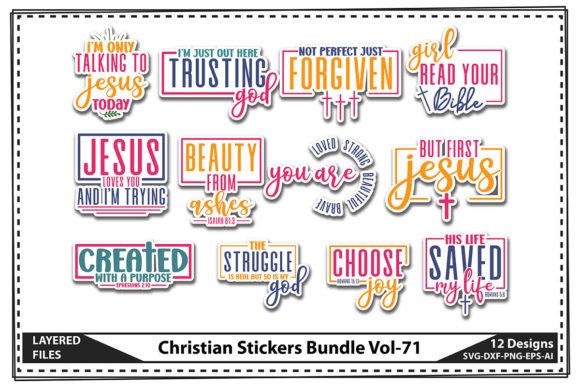 Christian Stickers Bundle 71: Versatile Graphics for Content Creators & Digital Publishers
