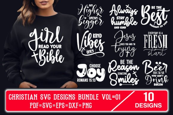 Christian SVG Designs Bundle Vol 01 – Graphics for Faith-Based Crafts & Content