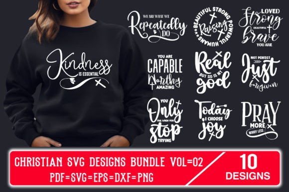 Christian SVG Designs Bundle Vol 02 – Graphics for Faith-Based Crafts & Marketing