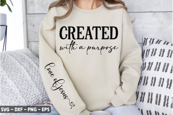 Created with a Purpose: Love of Jesus SVG for Faith-Based Blog Graphics & Crafts