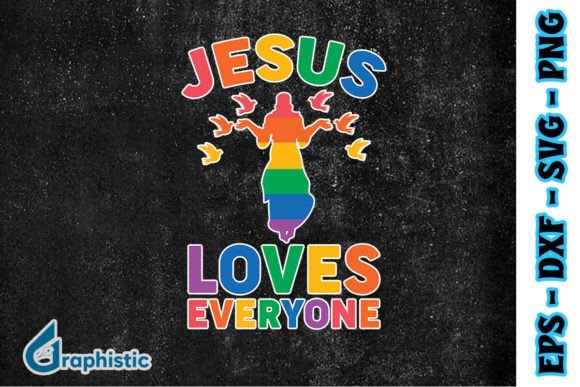 Jesus Loves Everyone Pride Month SVG: Graphics & Print Templates for Heartfelt Branding