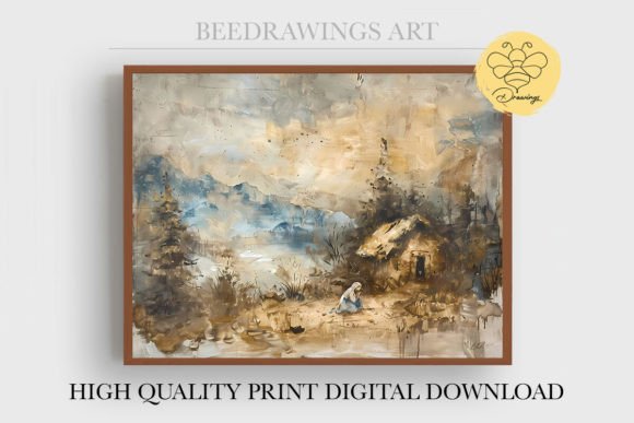 Oil Painting Jesus Wall Art 02: Artistic Graphics for Visual Storytelling