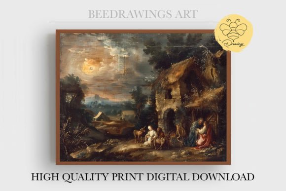 Oil Painting Jesus Wall Art 13 – A Versatile Graphic for Faith-Based Crafts & Handmade Design