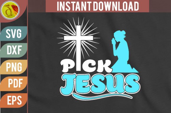Pick Jesus Sublimation PNG: A Graphic Design Asset for Crafts & Marketing