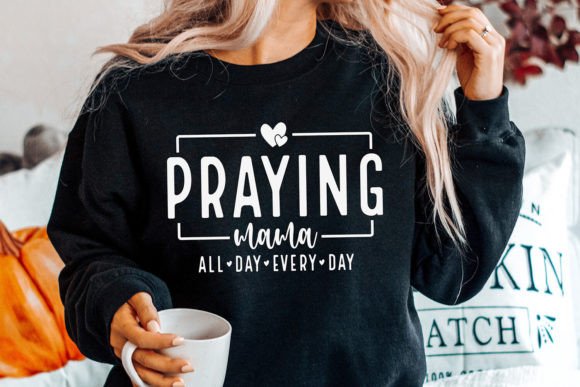 Praying Mama SVG for Crafts & Christian Graphics
