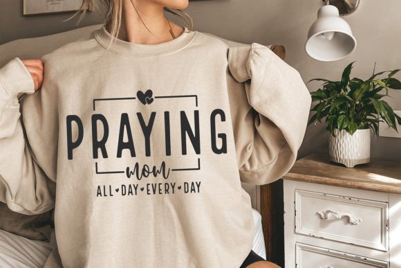 Praying Mom SVG: Christian Mom Graphics for Crafts & Marketing